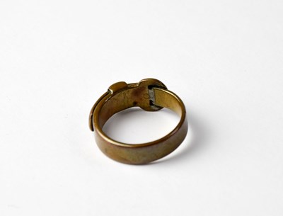 Lot 454 - An unusual WWII trench art buckle ring