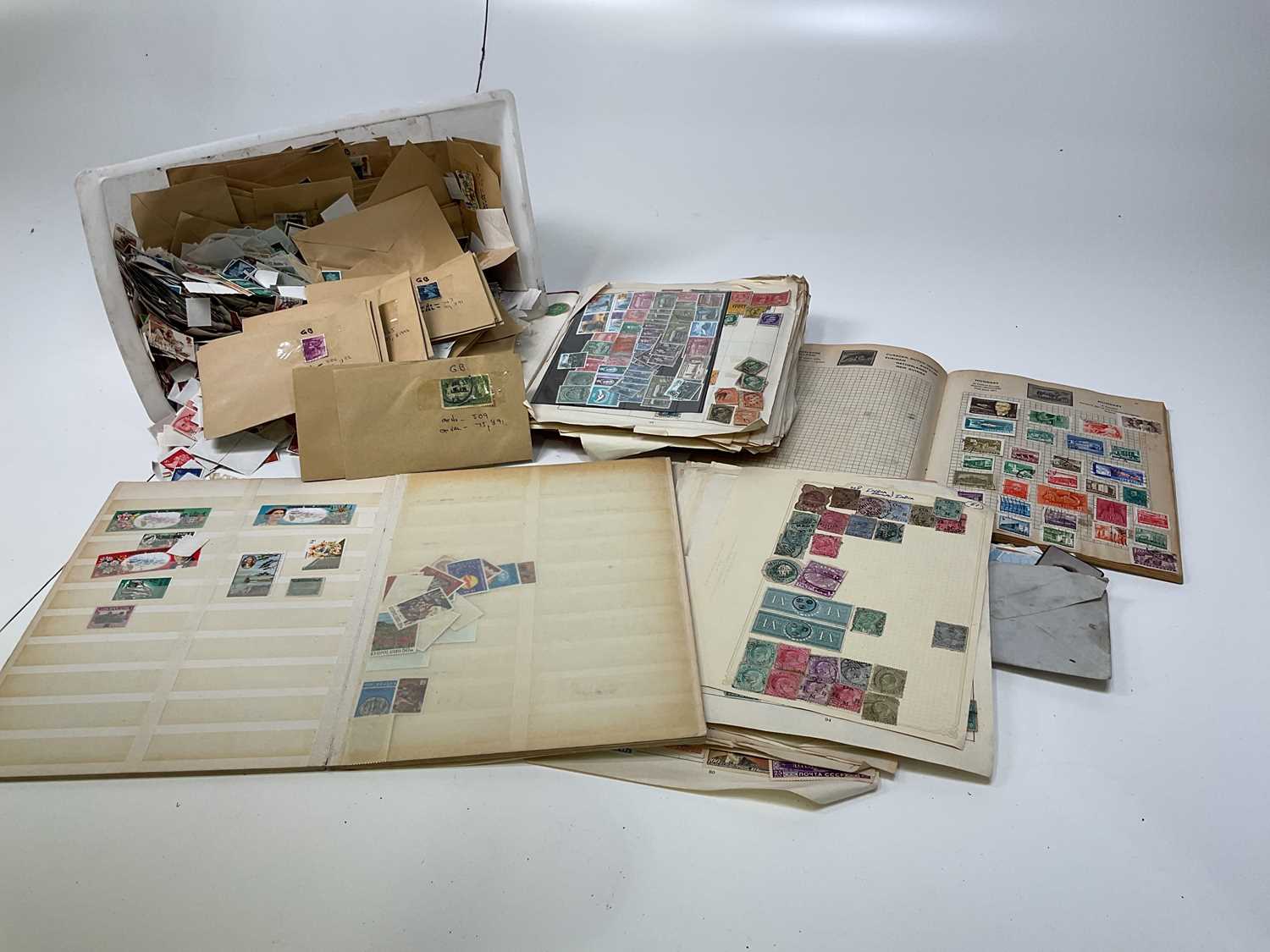 Lot 247 A quantity of stamps including two albums