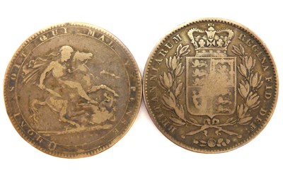 Lot 937 - A George III 1818 silver crown, with Roman...