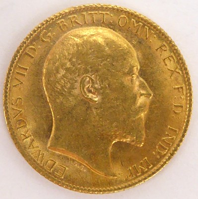 Lot 894 - An Edward VII half sovereign 1906, George and...