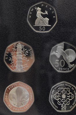 Lot 909 - ROYAL MINT; 'Celebrating 50 years of the 50p:...