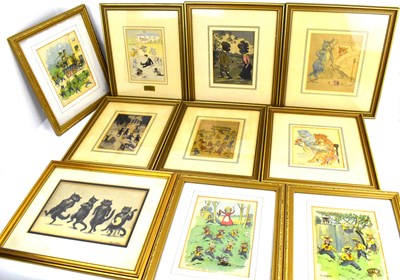 Lot 599 - LOUIS WAIN; eleven various black and white,...