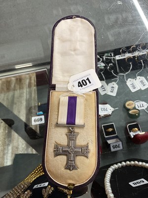 Lot 401 - An unnamed British Military Cross in case of...