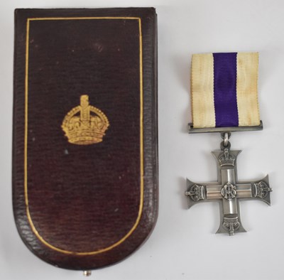 Lot 402 - A WWI British Military Cross bearing...