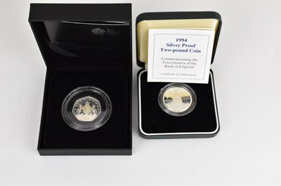 Lot 930 - ROYAL MINT; two silver collectors' coins,...