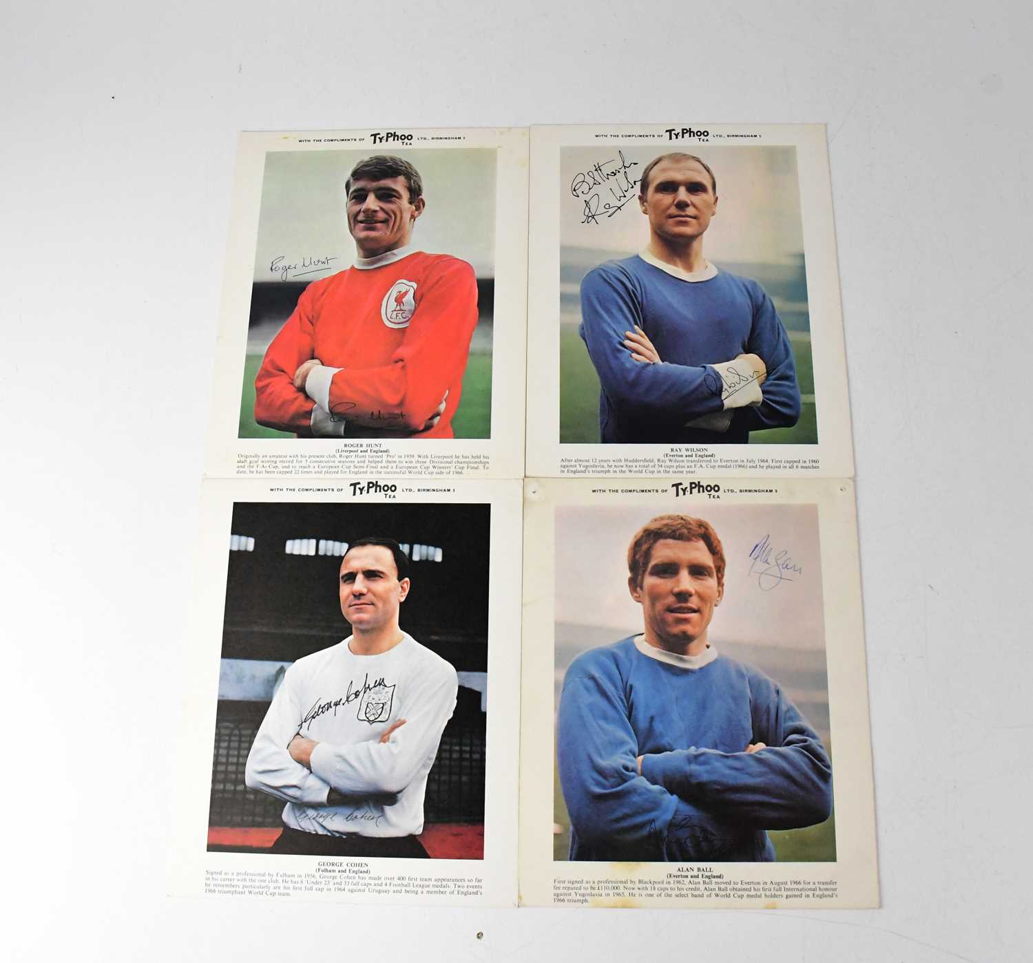 Lot 409 - Eight Typhoo Tea signed collectors' cards,...