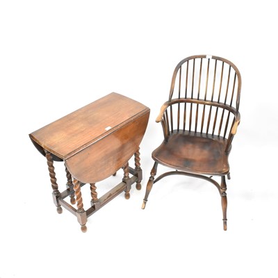 Lot 75 - A reproduction stick back Windsor chair,...