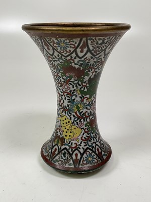 Lot 243 - A circa 1900 Chinese cloisonné Gu vase...