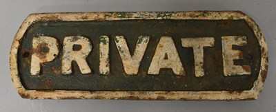 Lot 18 - RAILWAYANA; a painted cast iron railway...