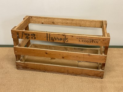 Lot 44 - A vintage Harrods wooden crate, height 42cm,...