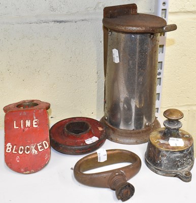 Lot 19 - RAILWAYANA; a group of railway related items...