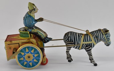 Lot 292 - LEHMANN; a German clockwork tinplate horse and...