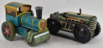 Lot 326 - A MAR tinplate tractor (af) and a Kovap...