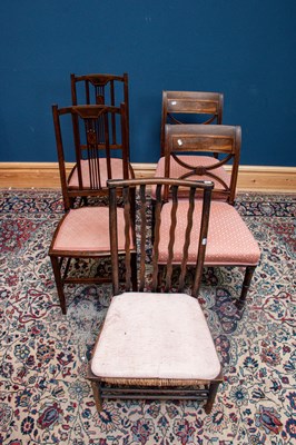 Lot 2508 - Two 19th century dining chairs on turned...