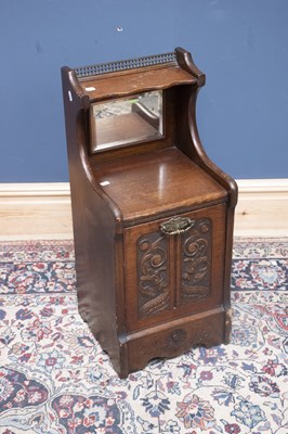 Lot 2443 - A Victorian carved oak and stained pine coal...