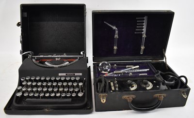 Lot 240 - A Harrods Invicta Typewriter and a vintage...