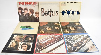 Lot 377 - Nine Beatles LPs, to include 1962-1966 and...