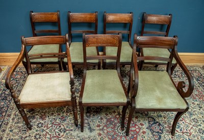 Lot 2439 - A set of six 19th century mahogany bar back...