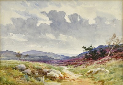 Lot 342 - FRED J. KNOWLES; a pair of watercolours, rural...