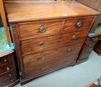 Lot 2399 - A 19th century mahogany chest of two short and...