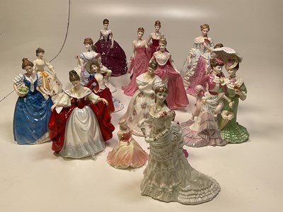 Lot 204 - Quantity of figures; Royal Doulton, Coalport,...