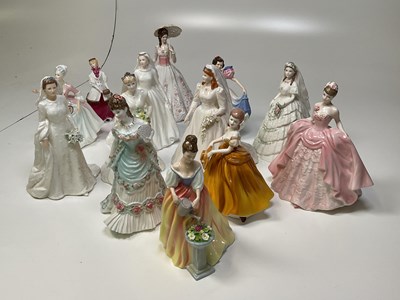 Lot 205 - A quantity of figures to include Coalport,...