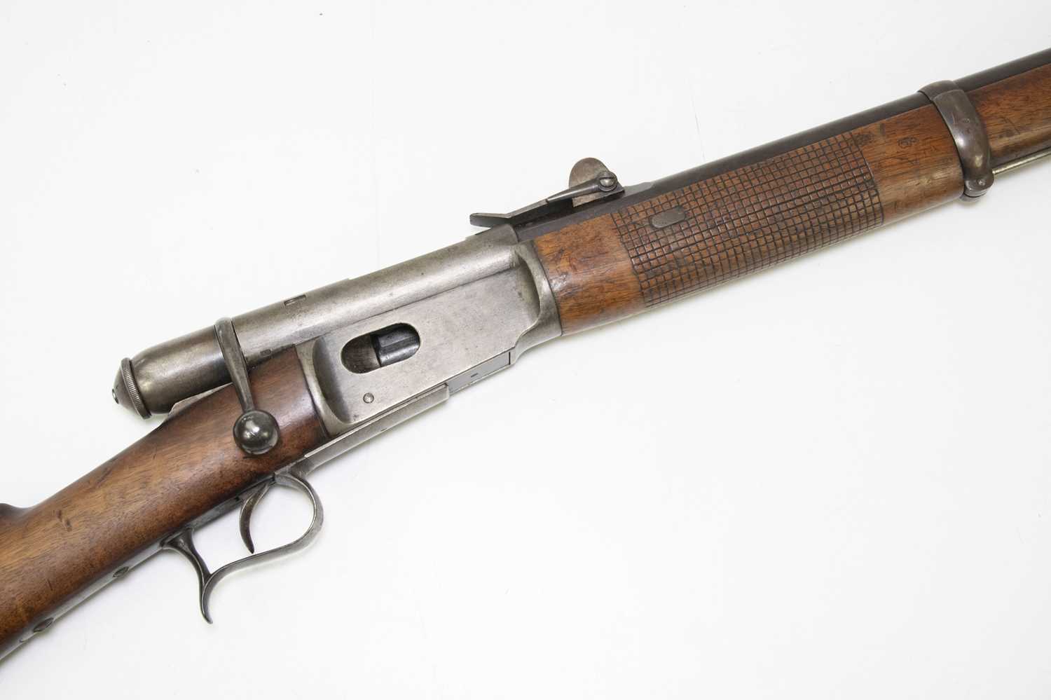 Lot 556 - VETTERLI; a Swiss 10.4X42R three-band...