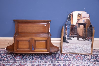 Lot 2461 - An Art Deco walnut framed wall mirror, 74 x...