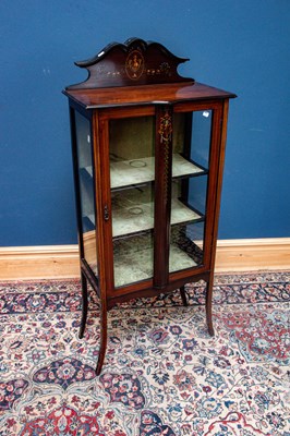 Lot 2462 - An Edwardian painted mahogany serpentine...