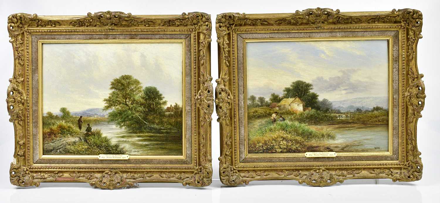 Lot 366 - WALTER WILLIAMS (1836-1906); a pair of oils on...