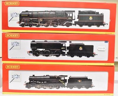 Lot 317 - HORNBY; three boxed OO gauge locomotives,...