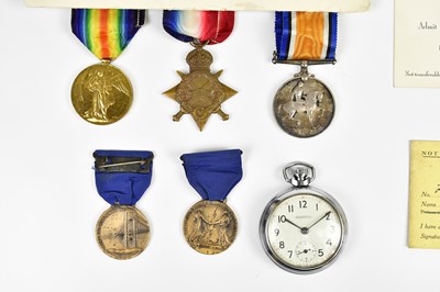 Lot 500 - A WWI medal trio comprising the 1914-18 War...