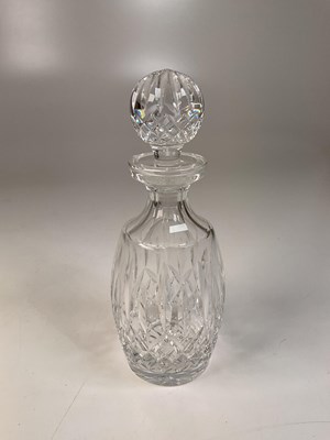 Lot 215 - WATERFORD; a decanter in the 'Lismore' pattern.