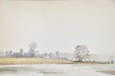 Lot 323 - ALWYN CRAWSHAW; two watercolours, man guiding...