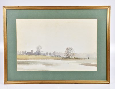 Lot 323 - ALWYN CRAWSHAW; two watercolours, man guiding...