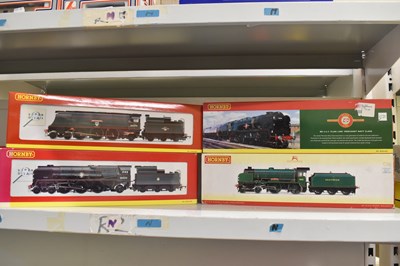 Lot 321 - HORNBY; four boxed locomotives including Clan...