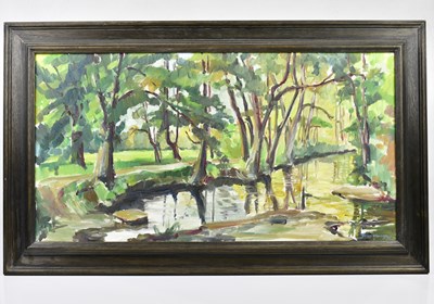 Lot 256 - STUART STANLEY; oil on canvas, 'River Moor,...