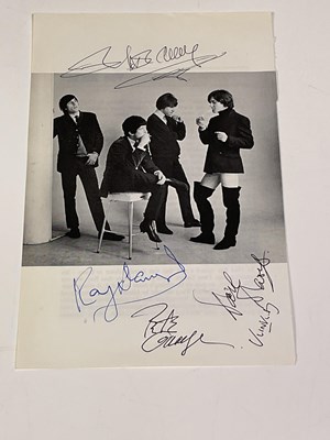 Lot 2088 - THE KINKS; a black and white book page...