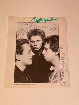 Lot 2091 - THE CLASH; a black and white book page...