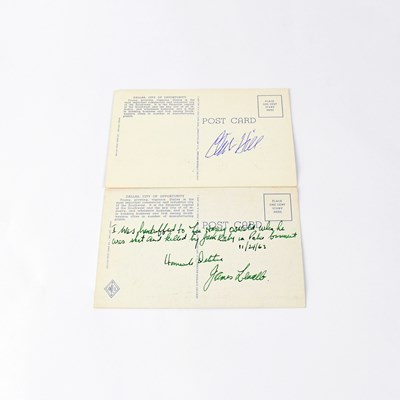 Lot 360 - AMERICAN POLITICS; two postcards bearing...