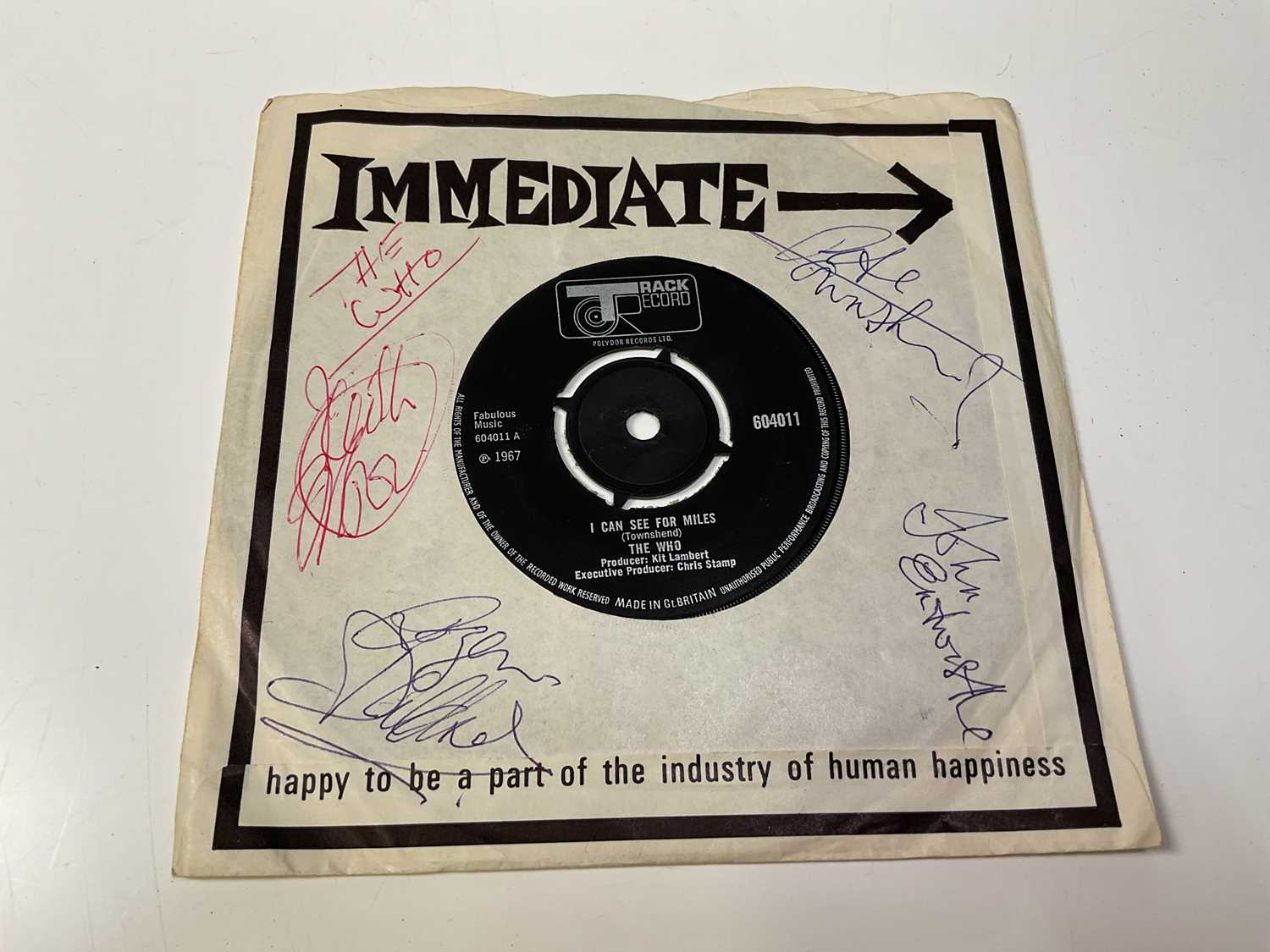 Lot 2116 - THE WHO; a 45 RPM ' I can see for...