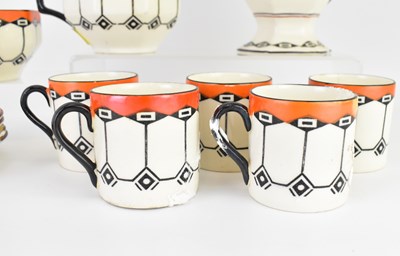 Lot 527 - BURSLEY WARE; a thirteen-piece Art Deco coffee...