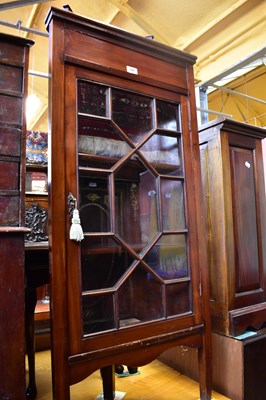 Lot 2502 - An Edwardian corner display cabinet, height...