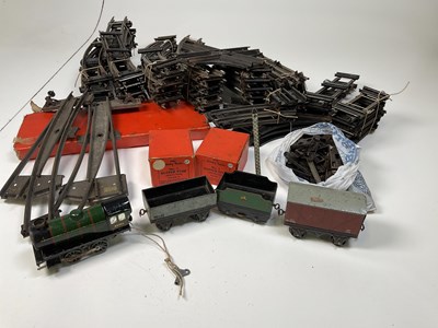 Lot 94 - A Hornby clockwork train set, includes engine,...