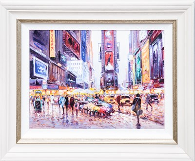 Lot 78 - HENDERSON CISZ; a signed limited edition textured print, 'Heart of Manhatten', signed lower right, 23/195, 47 x 35cm, framed.