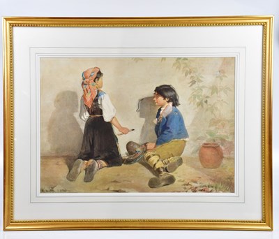 Lot 314 - DAVID L RAIMBACH; watercolour, Continental...