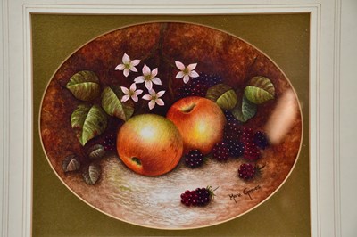 Lot 6141 - MARIE GRAVES; watercolour, still life of fruit,...