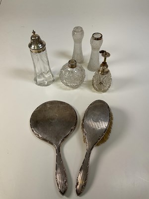 Lot 1082 - A group of silver mounted items including a...