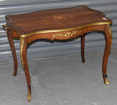 Lot 40 - A late 19th century French kingwood and inlaid...