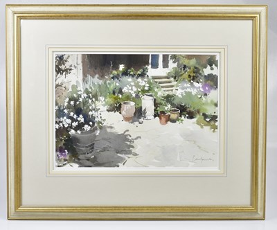 Lot 137 - JOHN YARDLEY; watercolour, 'Hot on the Terrace'...